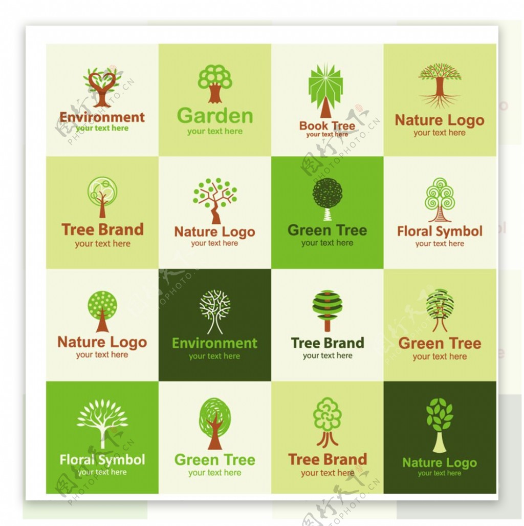 创意树木logo图片