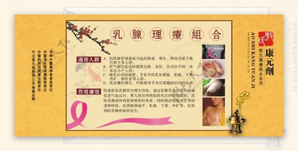 美容院乳腺理疗宣传画