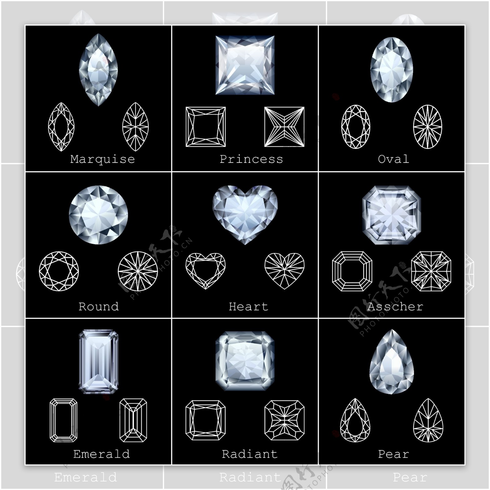 钻石矢量素材图片
