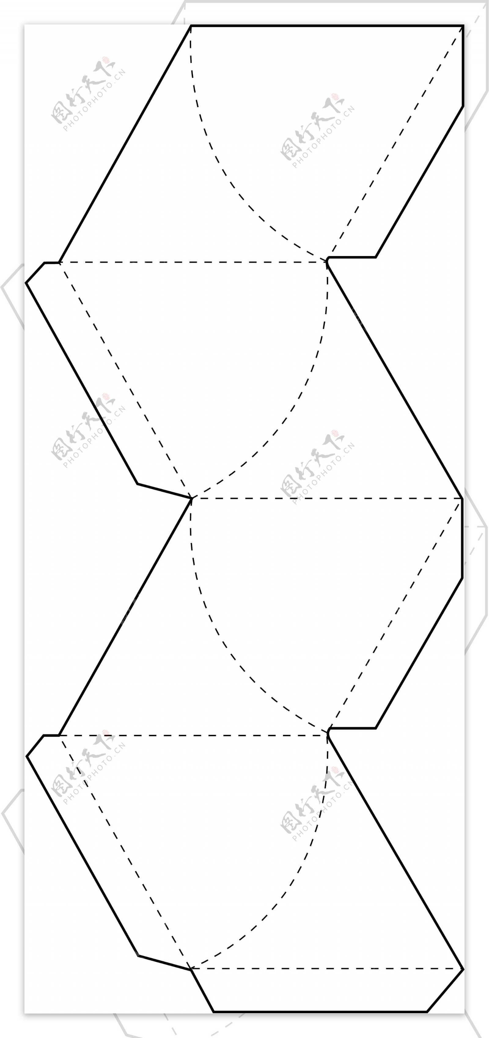 包装盒外形矢量纸盒矢量包装盒展开分割图矢量5