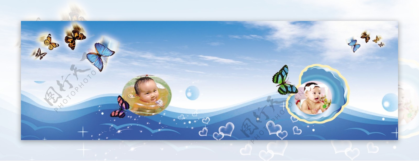 婴幼儿游泳素材图片