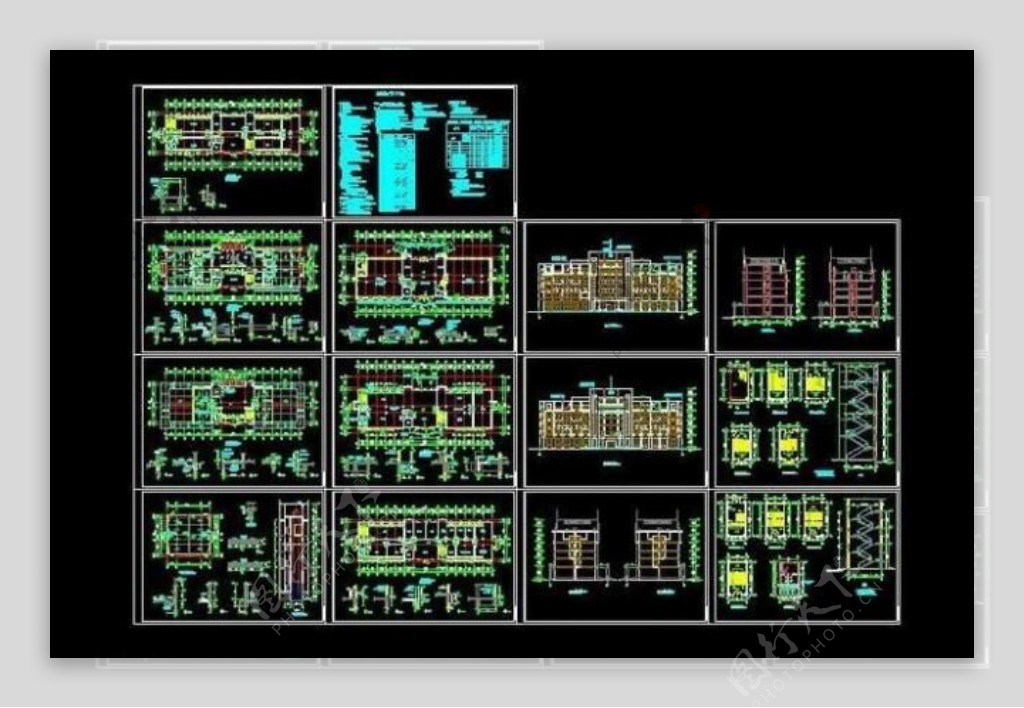 办公楼建筑施工图图片