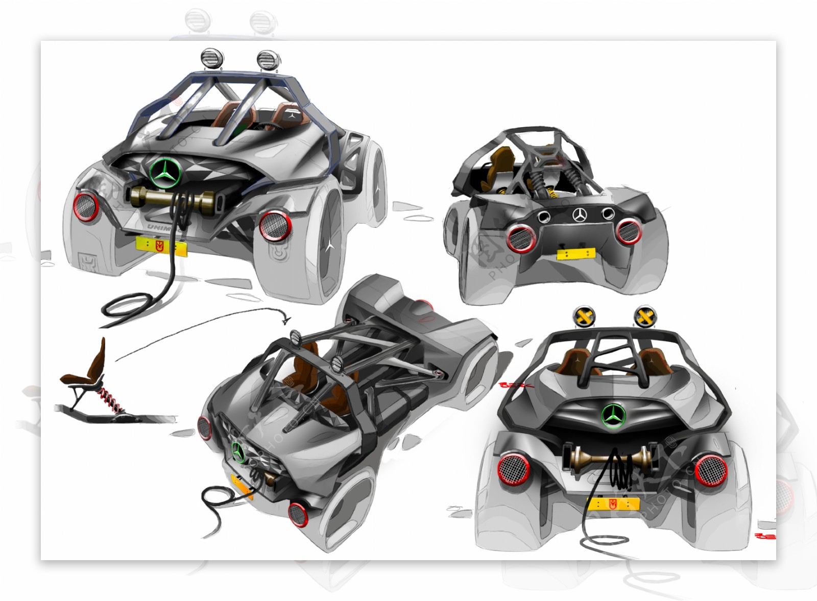 奔驰科技概念车设计图纸图片