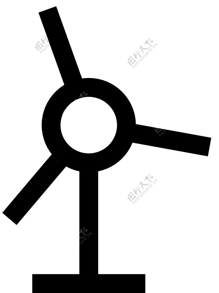 日本地图符号的风车剪贴画