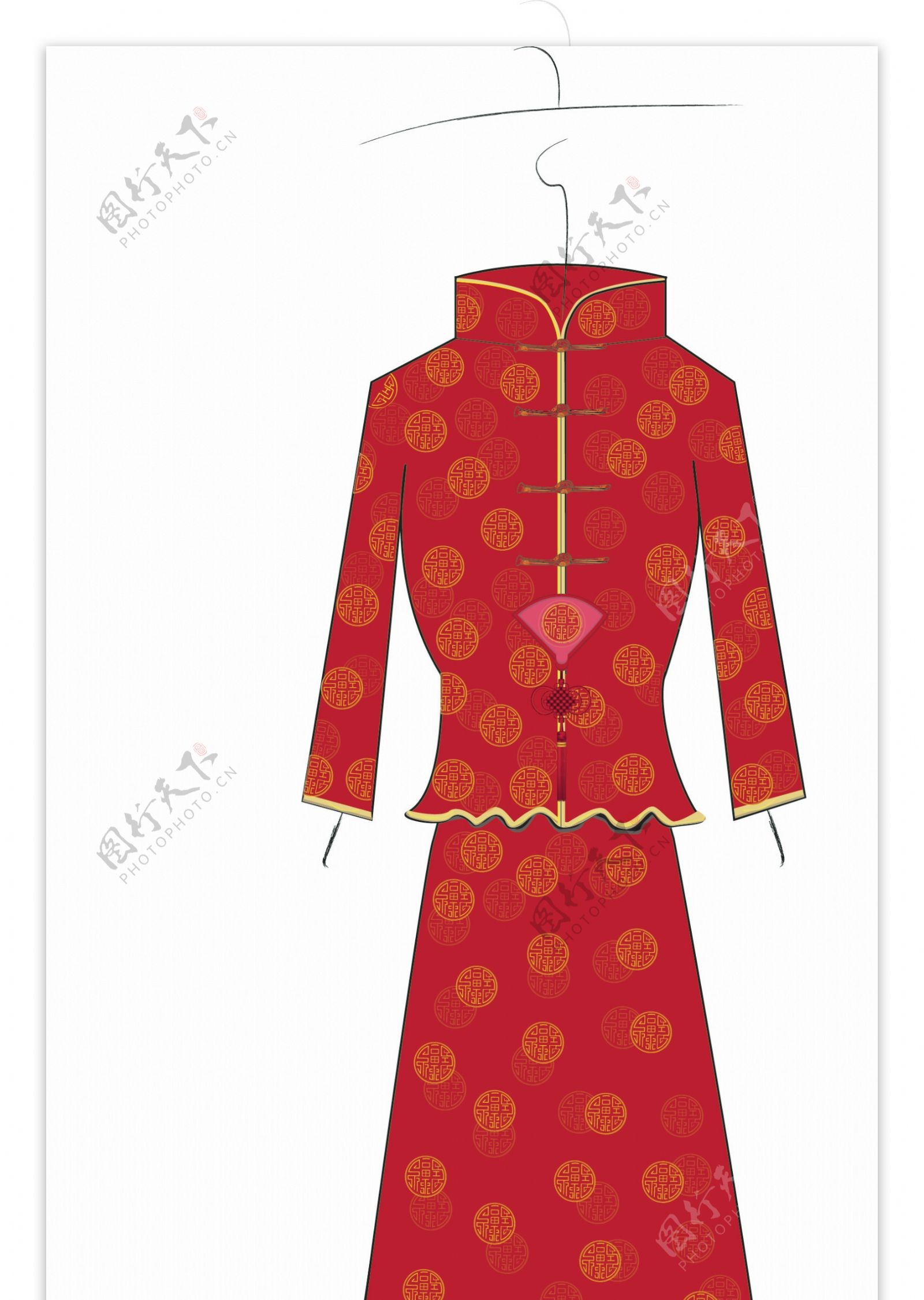 红色婚礼旗袍