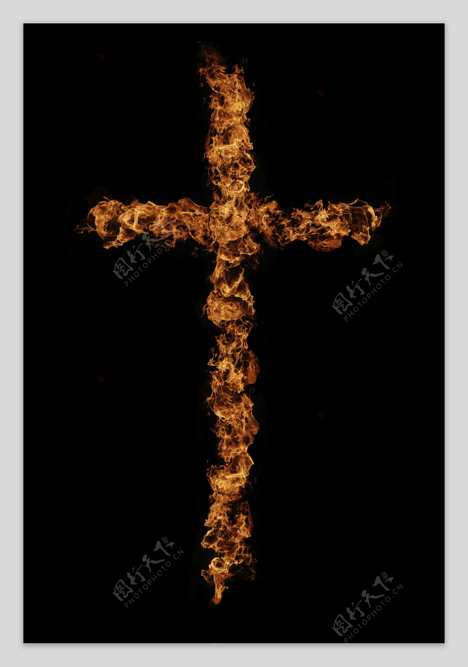 燃烧十字架高清图
