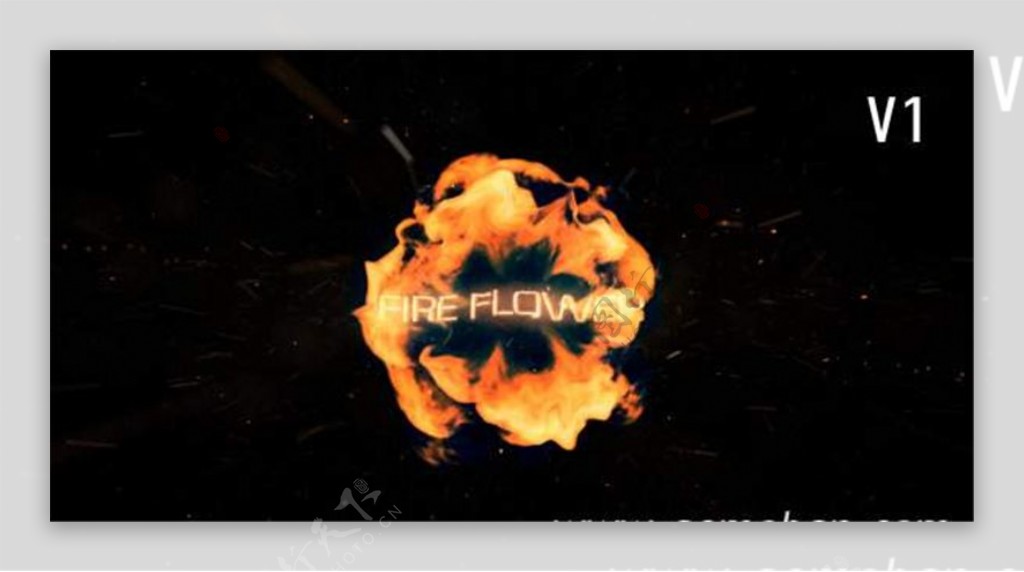 火焰燃烧爆炸logo展示模板