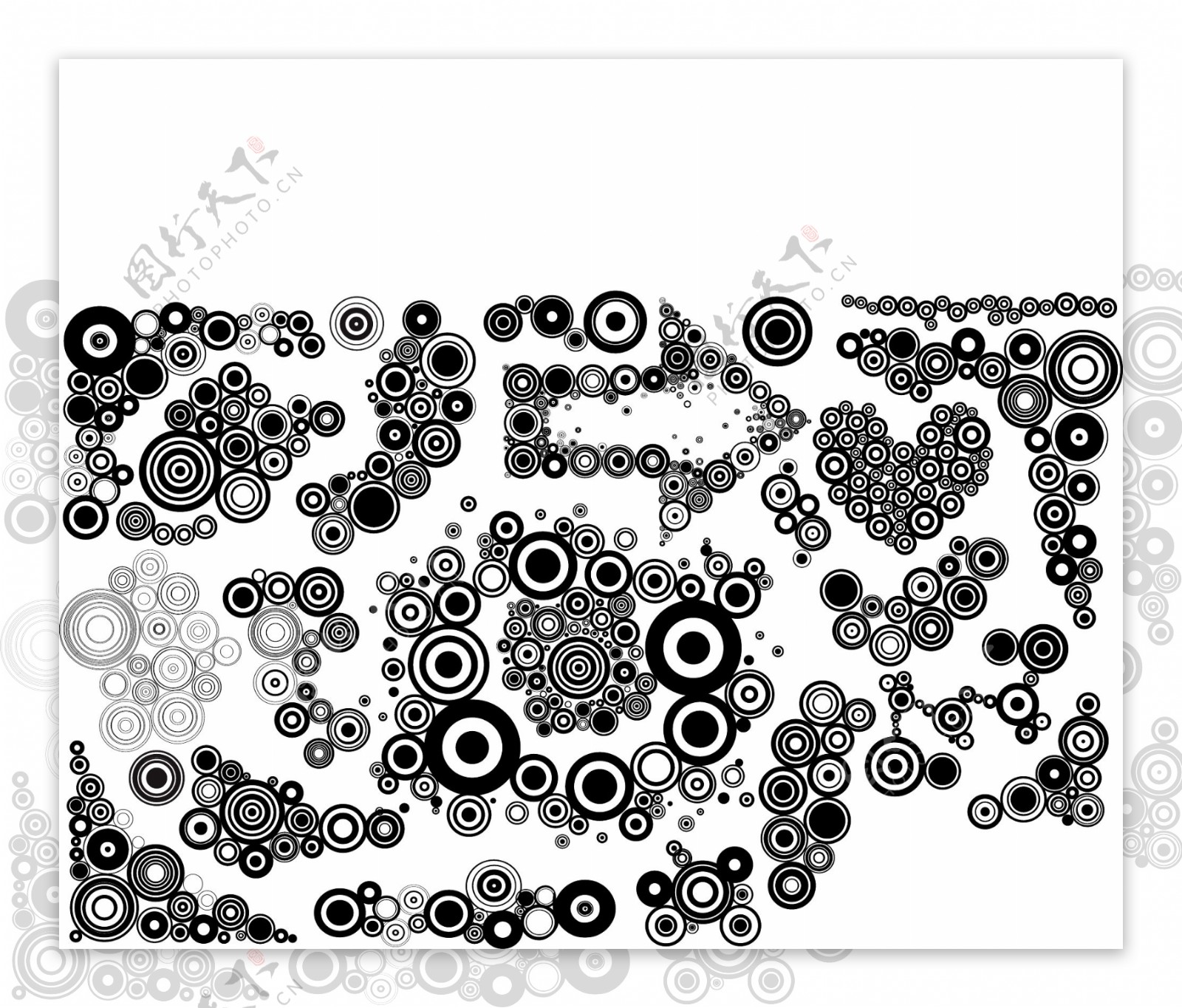 黑白设计元素系列矢量素材10圆形图形