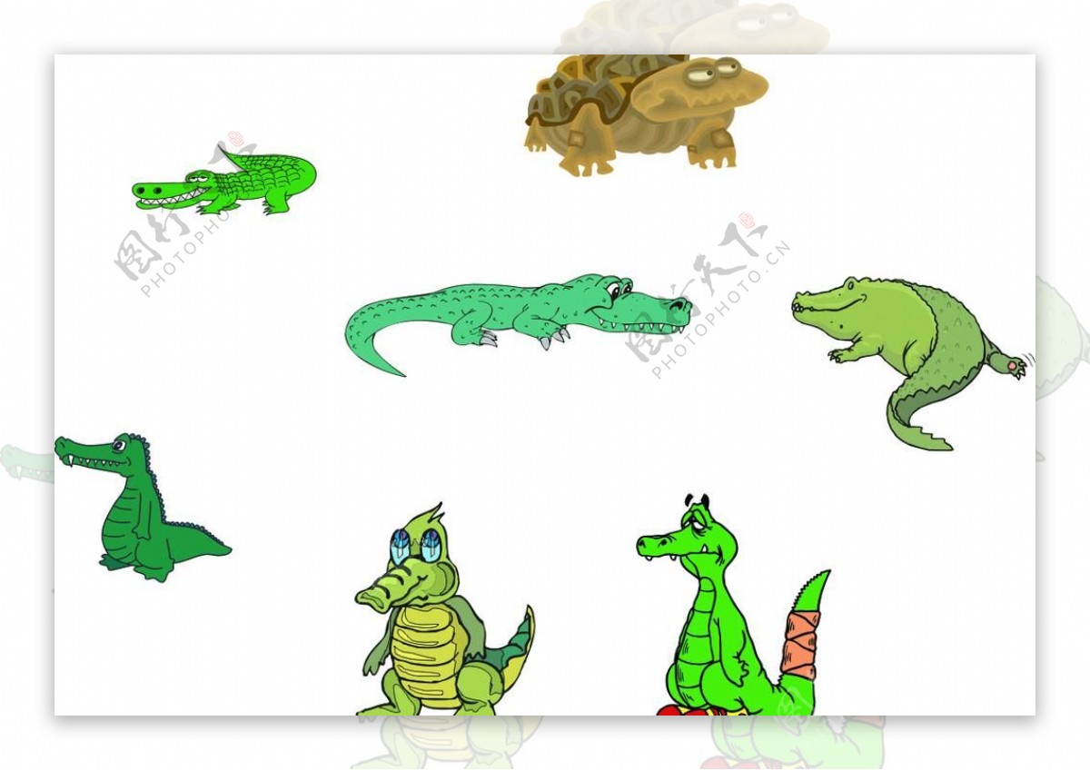 鳄鱼鳄鱼宝宝卡通动画图片