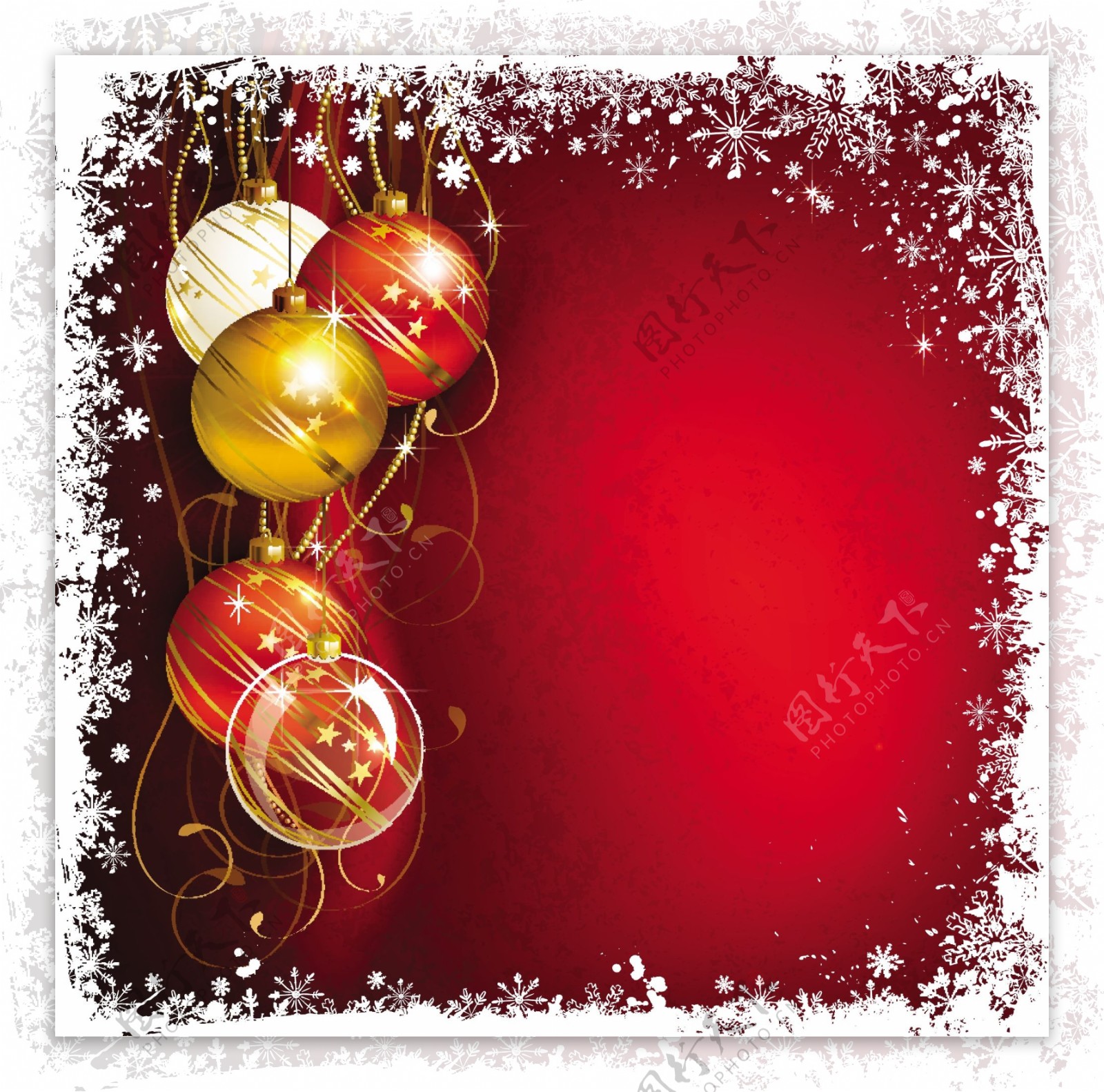 美丽的圣诞节矢量球背景矢量素材03