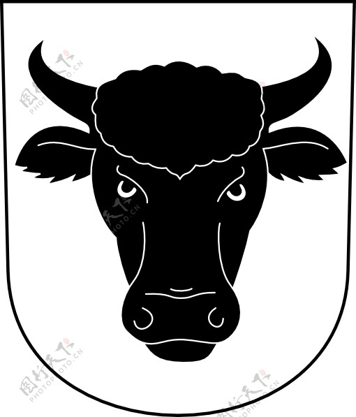 牛的牛角WIPP乌尔多夫纹章的剪辑艺术