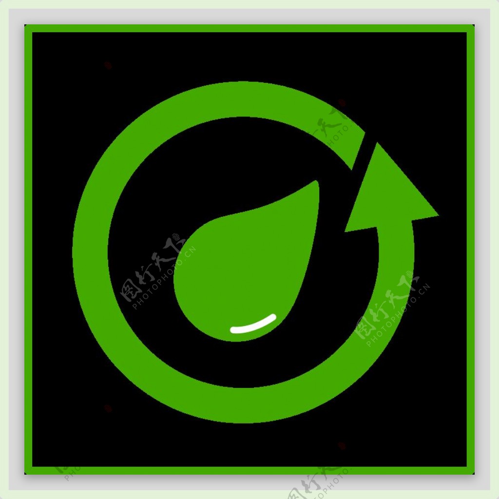 循环水生态绿色图标