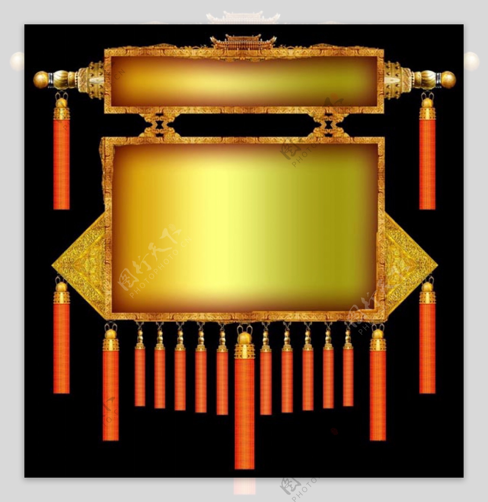 极品中国古典黄金相框图片