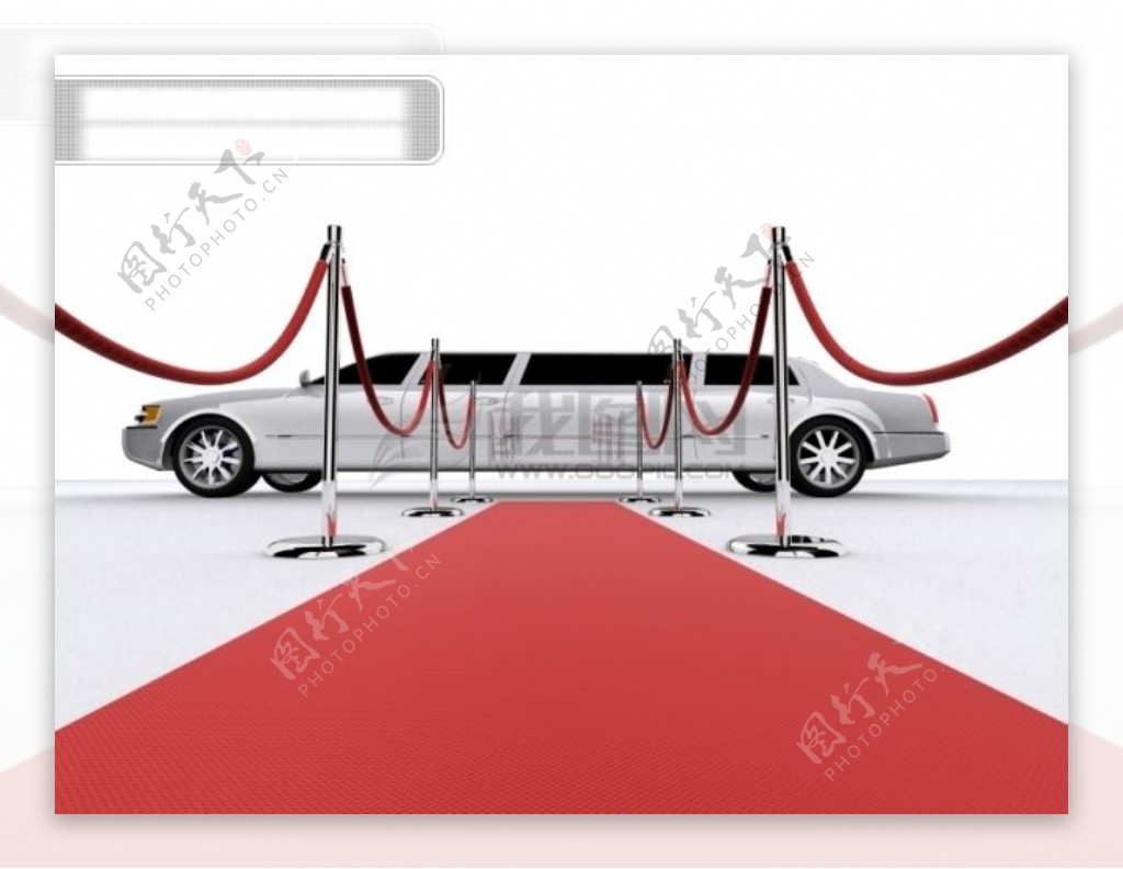 3d红地毯豪华轿车图片素材