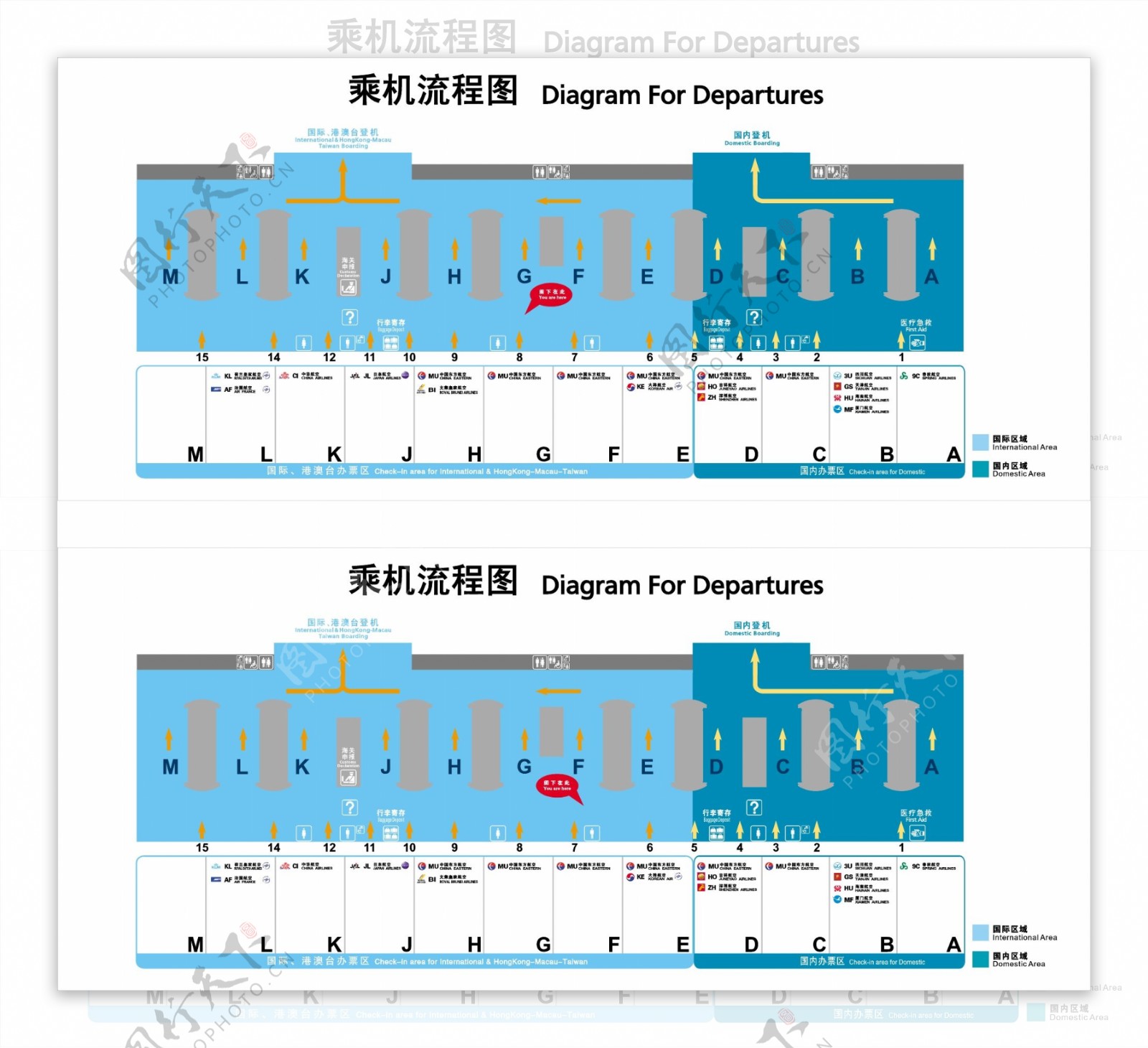 机场流程图图片