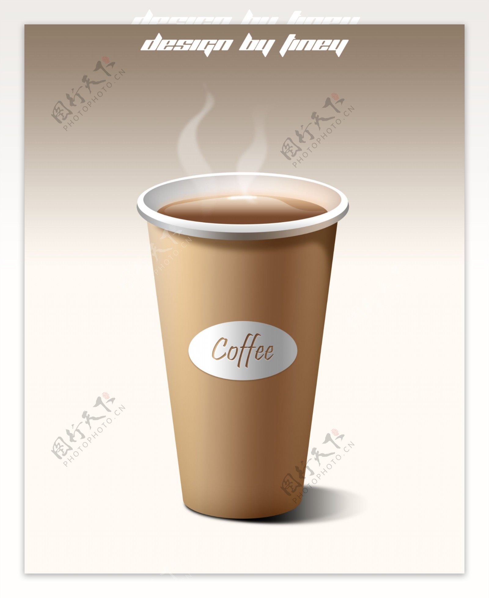 纸咖啡杯图标图片