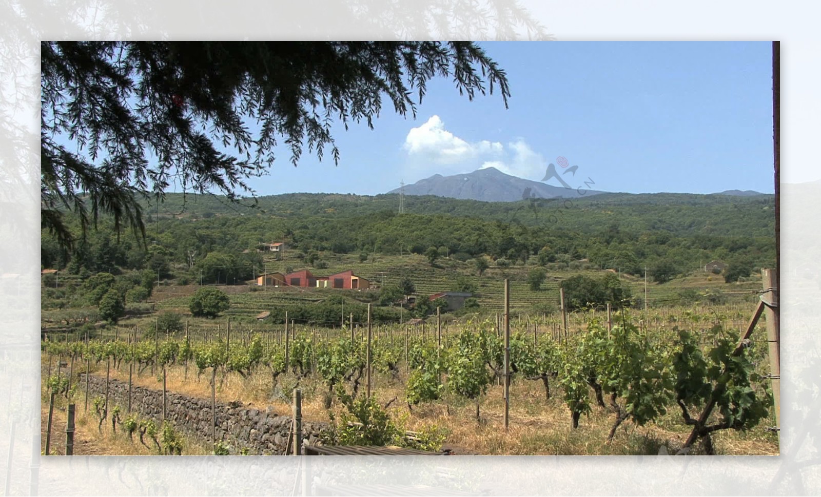西西里岛的埃特纳火山吸烟3股票的录像视频免费下载