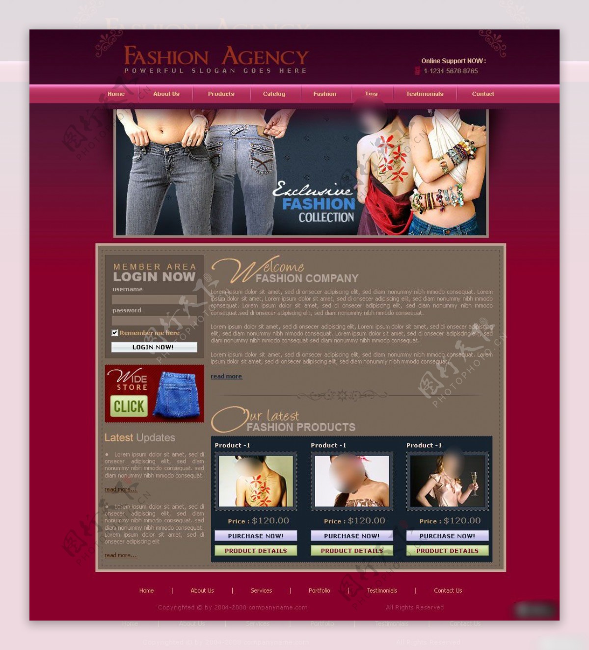 服装衣服促销网页设计