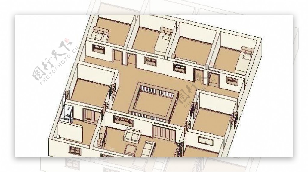 西北农村独院住宅设计草图