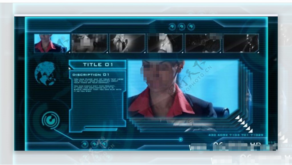 高科技操作系统科幻视频显示AE模板