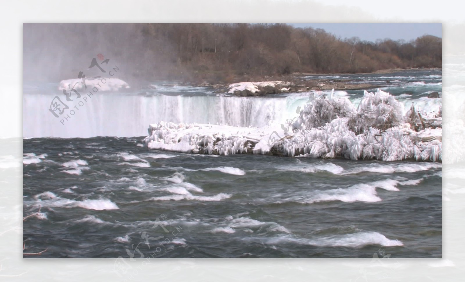 冬天的尼亚加拉大瀑布股票视频视频免费下载