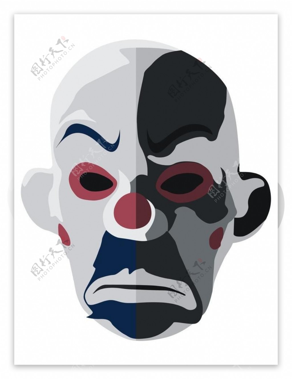 舞会面具 小丑面具 小丑红鼻子 电影小丑面具 塑料小丑面具 可爱-阿里巴巴