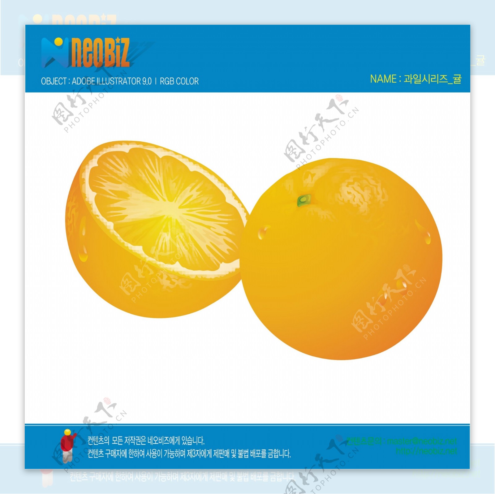 橙子矢量图下载