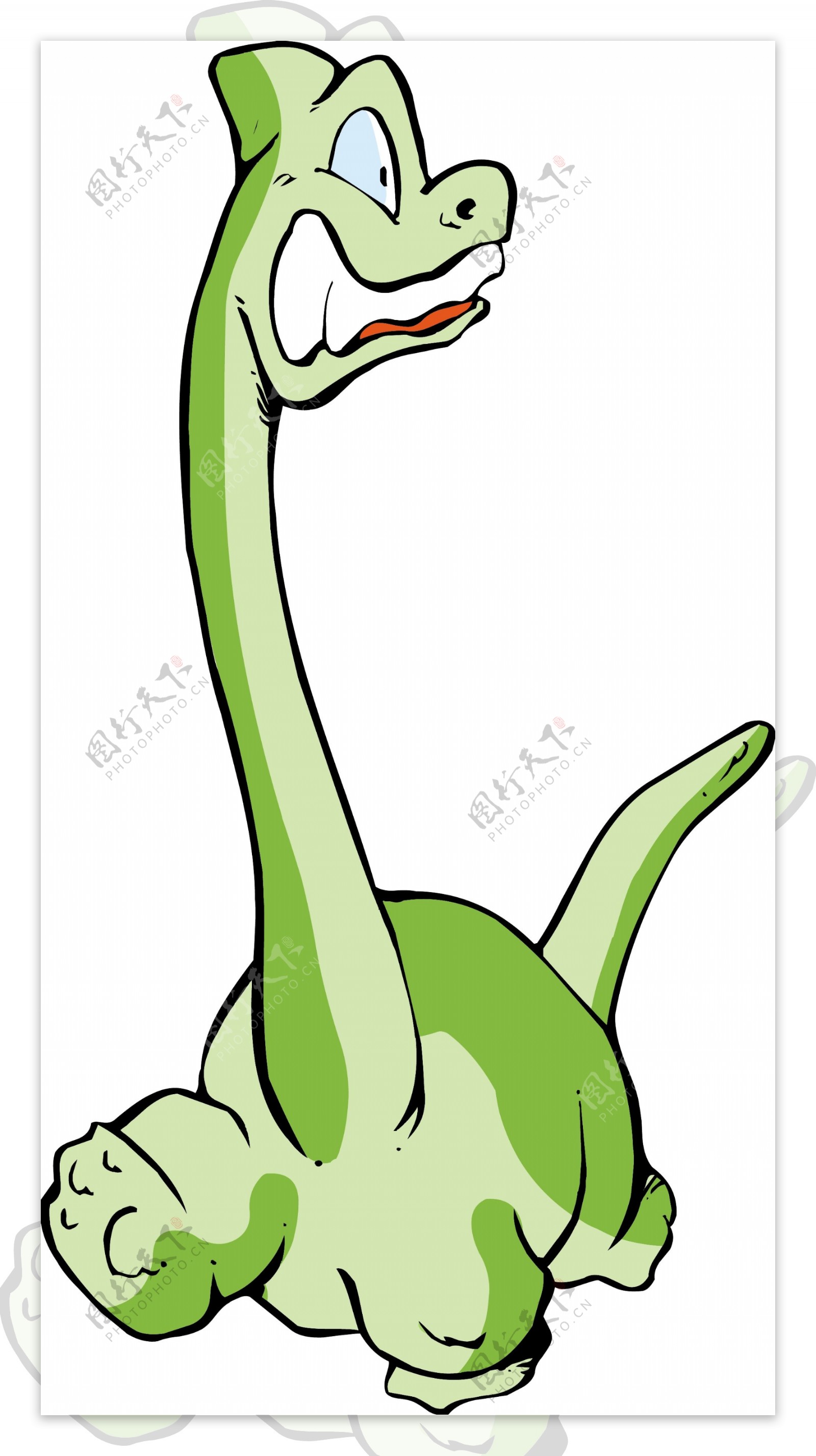 印花矢量图动物恐龙色彩绿色免费素材