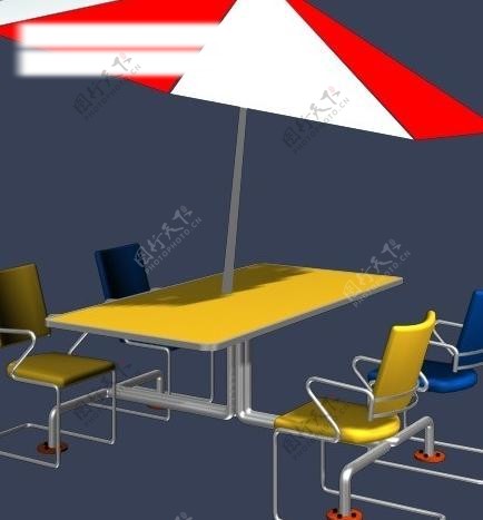 max3d模型桌椅凳子图片