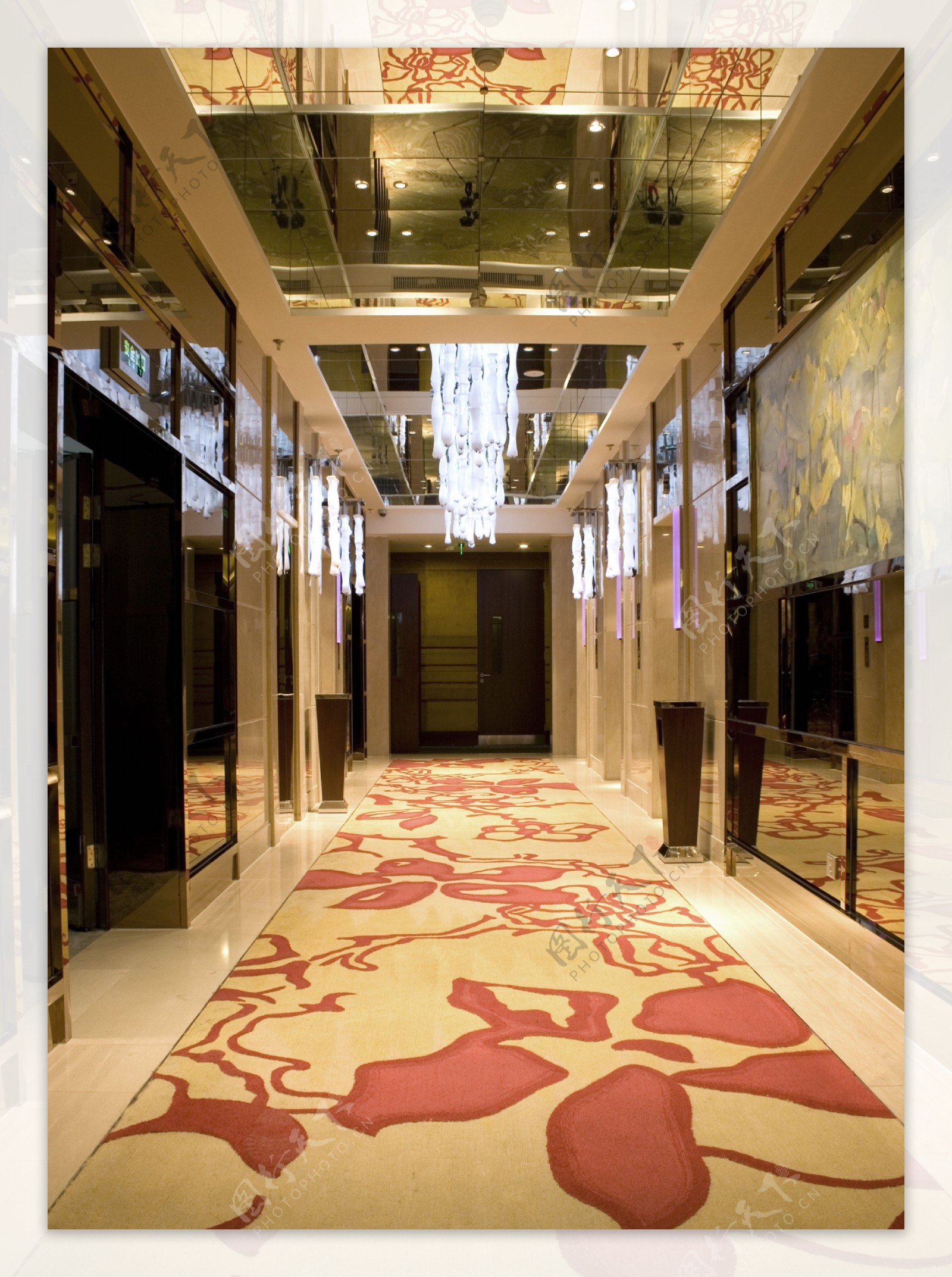 豪华饭店走廊图片