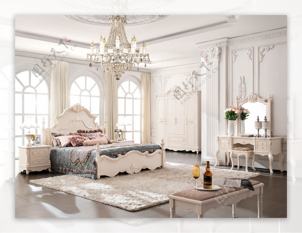 法式家具图片软床