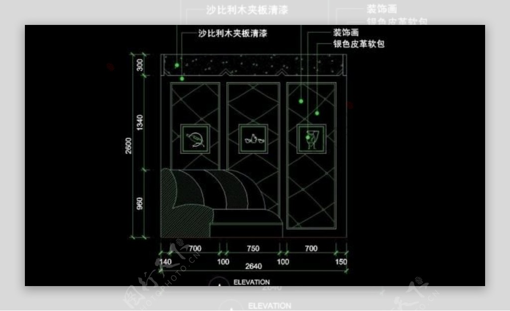 ktv包厢cad设计素材图片