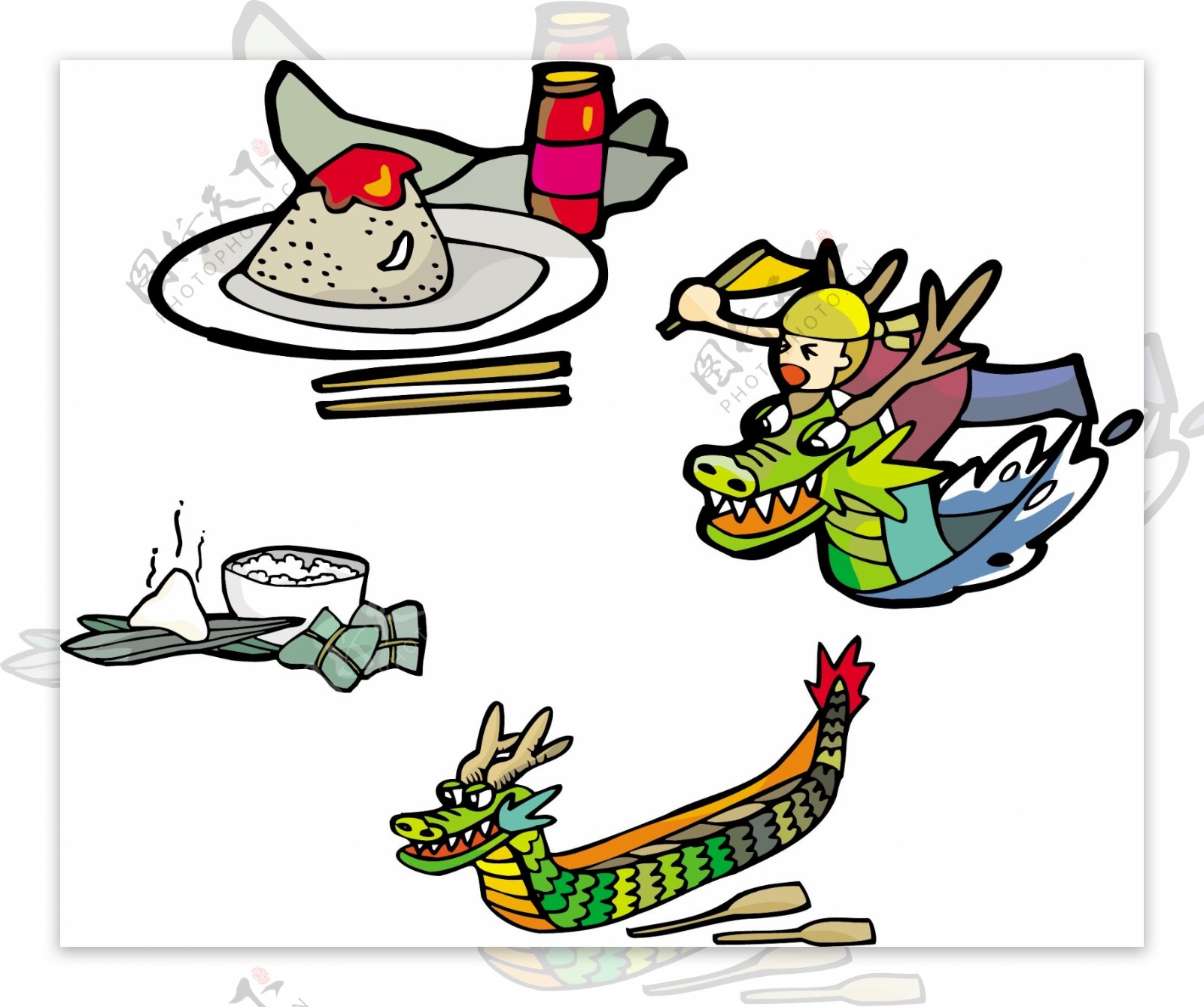 龙舟粽子图片