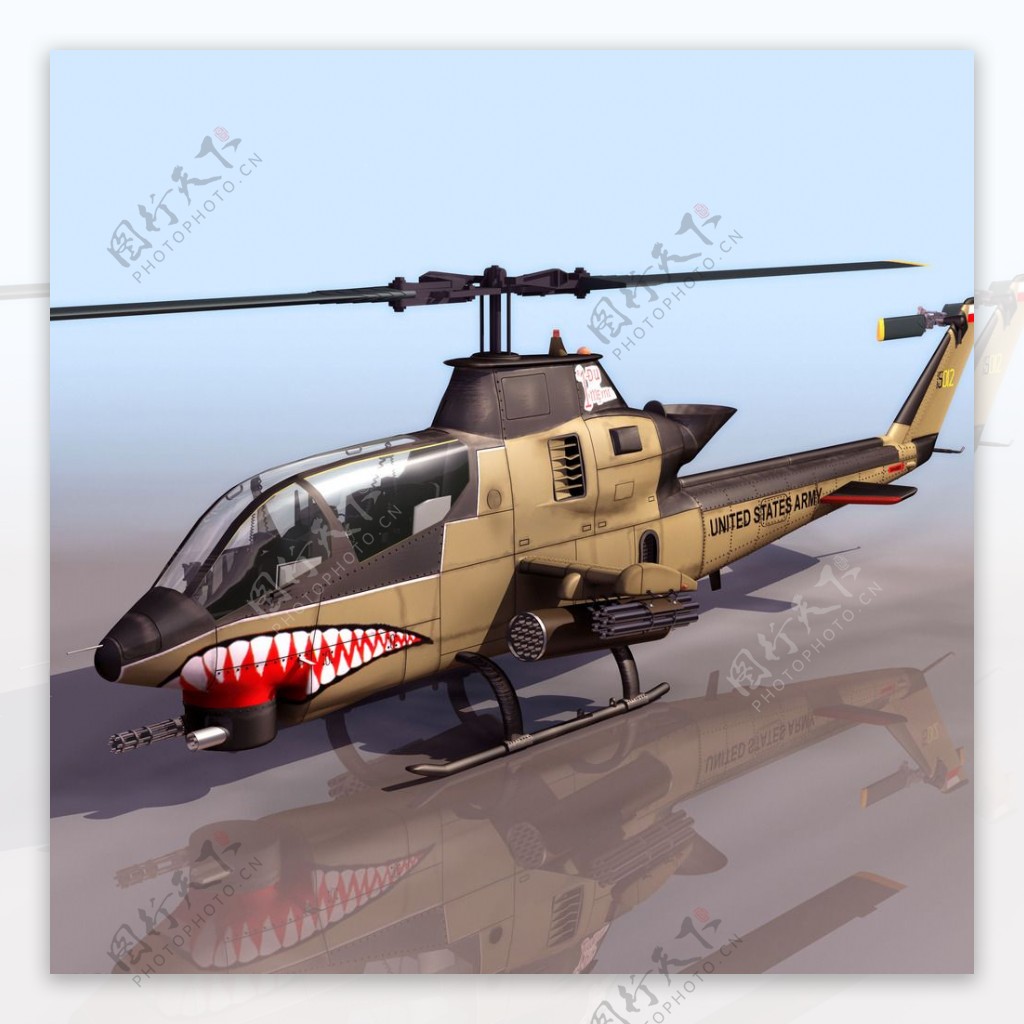 AH11武装直升机3d模型图片