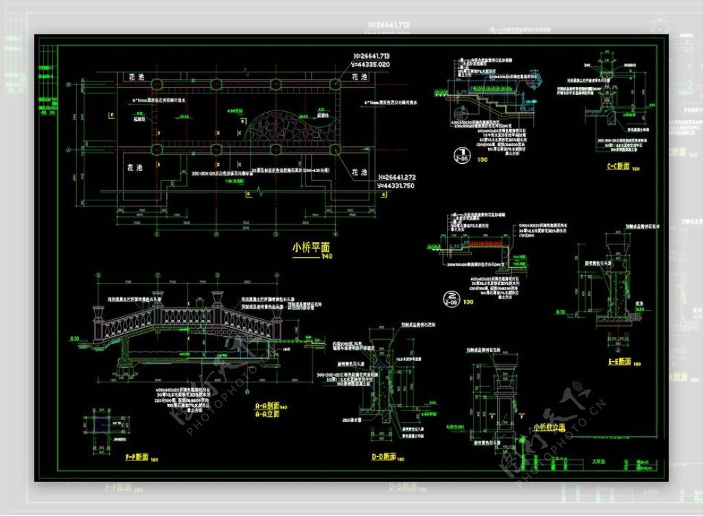 桥景观cad图纸