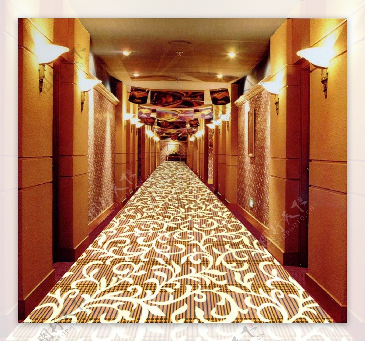 酒店宾馆走廊效果图图片