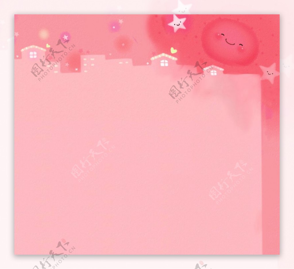 粉色可爱的韩国背景PPT模板