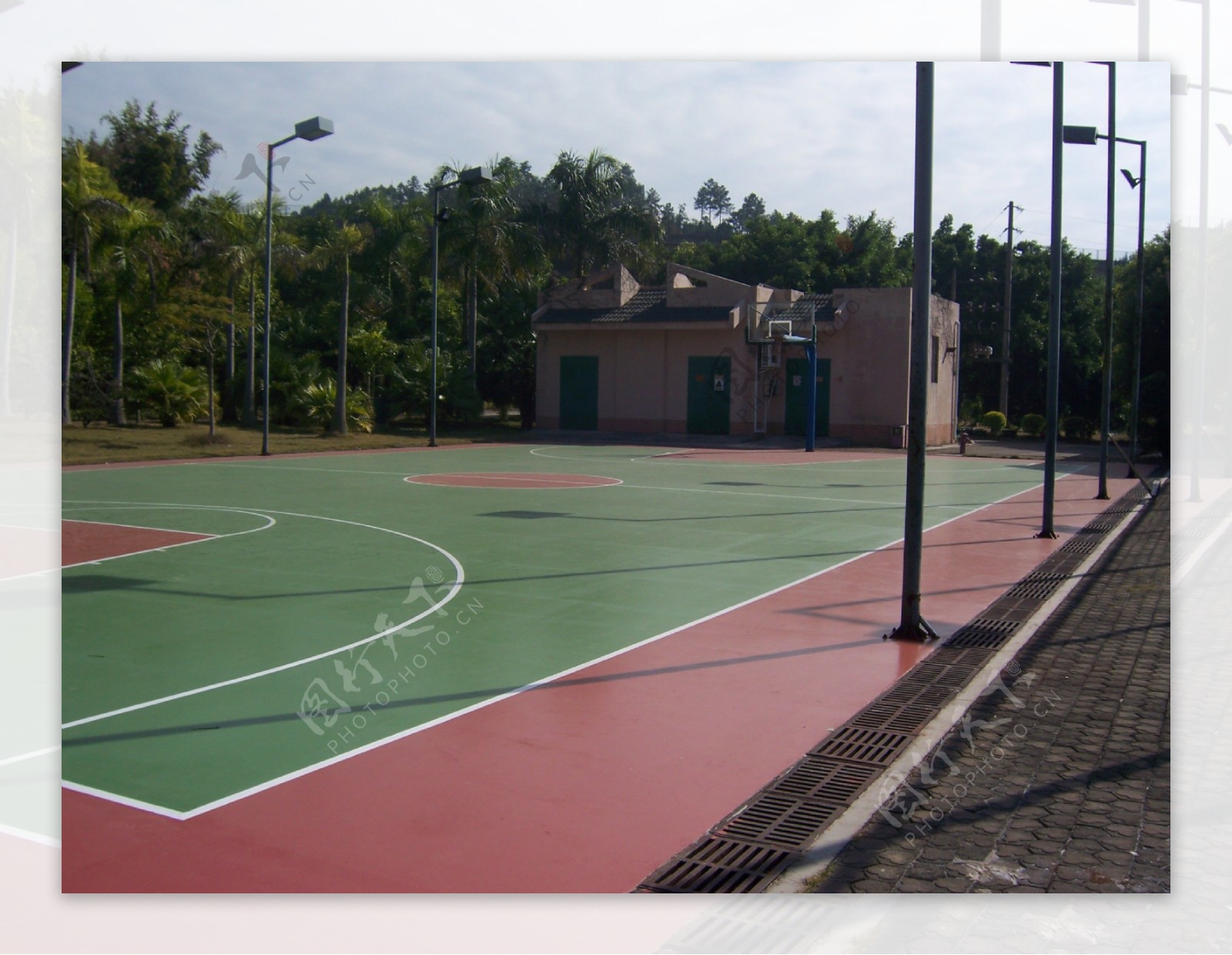 标准篮球场图片