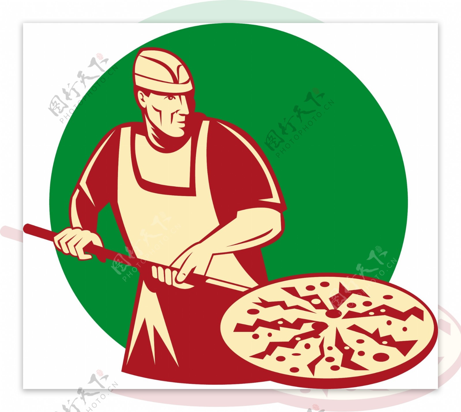 比萨制造商或贝克控股的烤盘