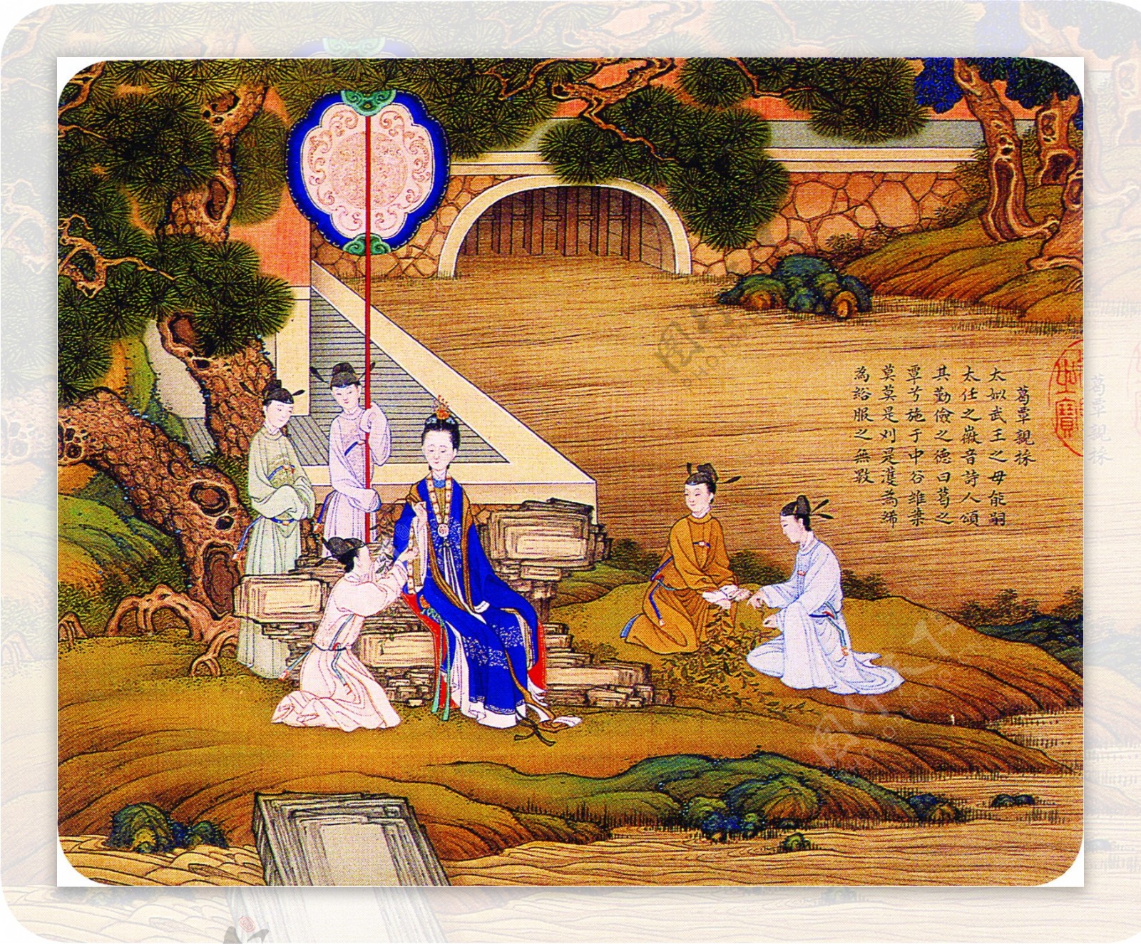 中国古典画扇子