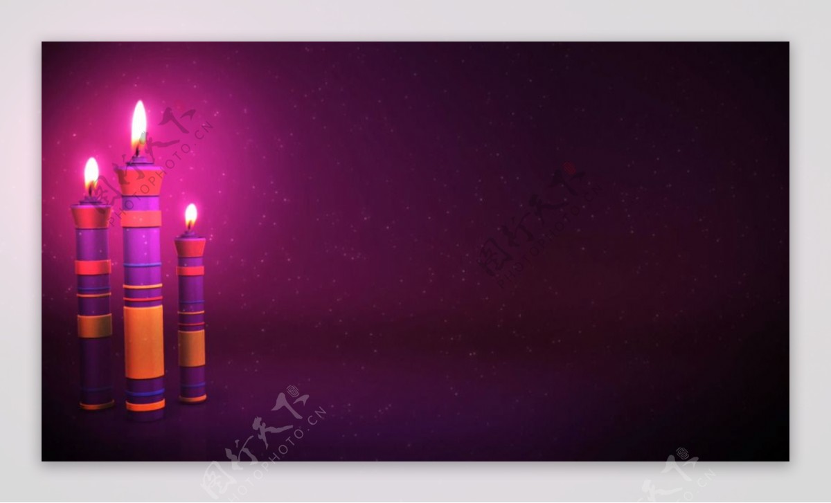 紫色魔法烛光视频素材