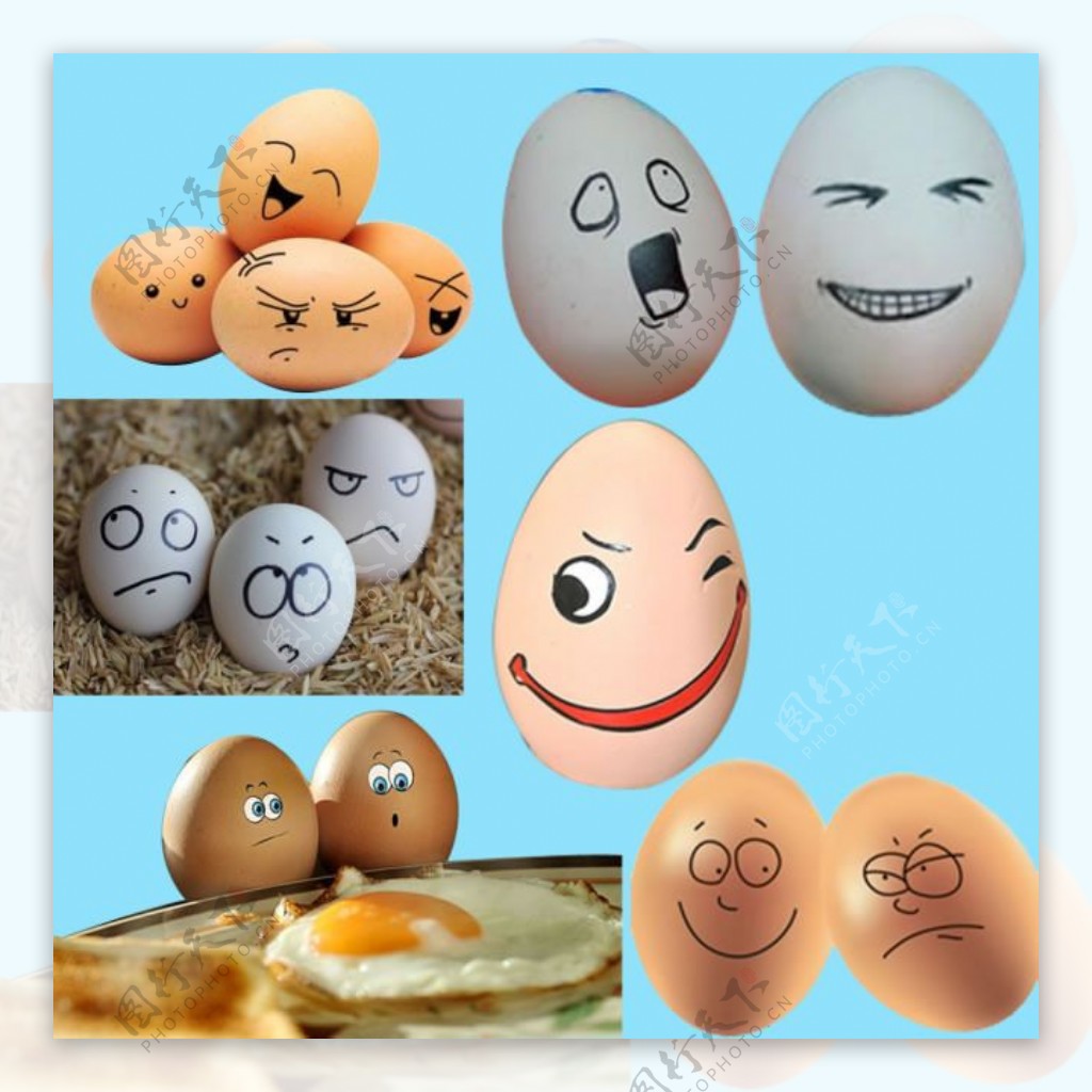 创意鸡蛋表情图片psd分层素材