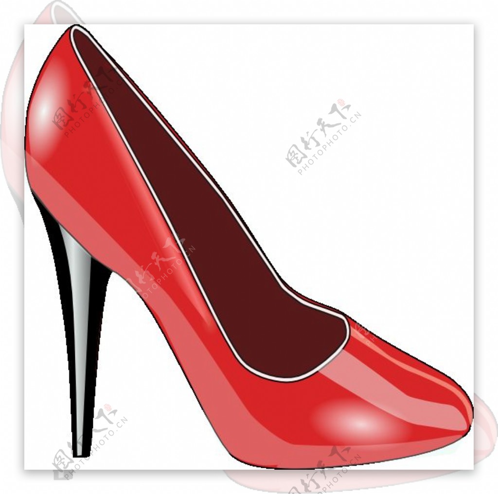 红色漆皮鞋夹艺术