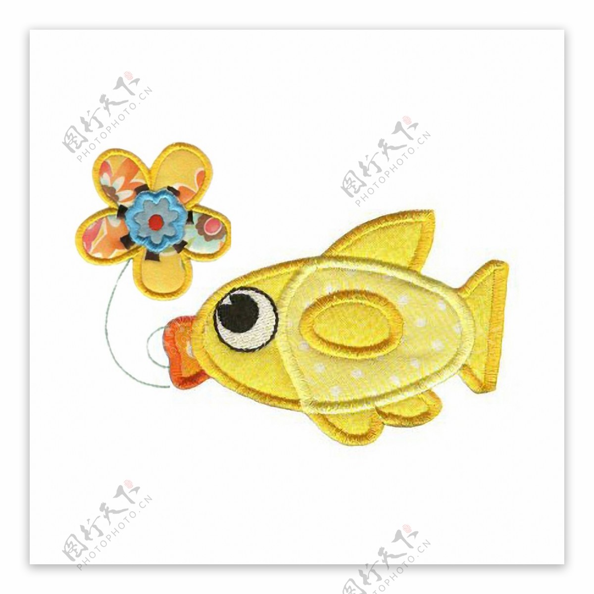 贴布动物鱼海洋生物卡通免费素材