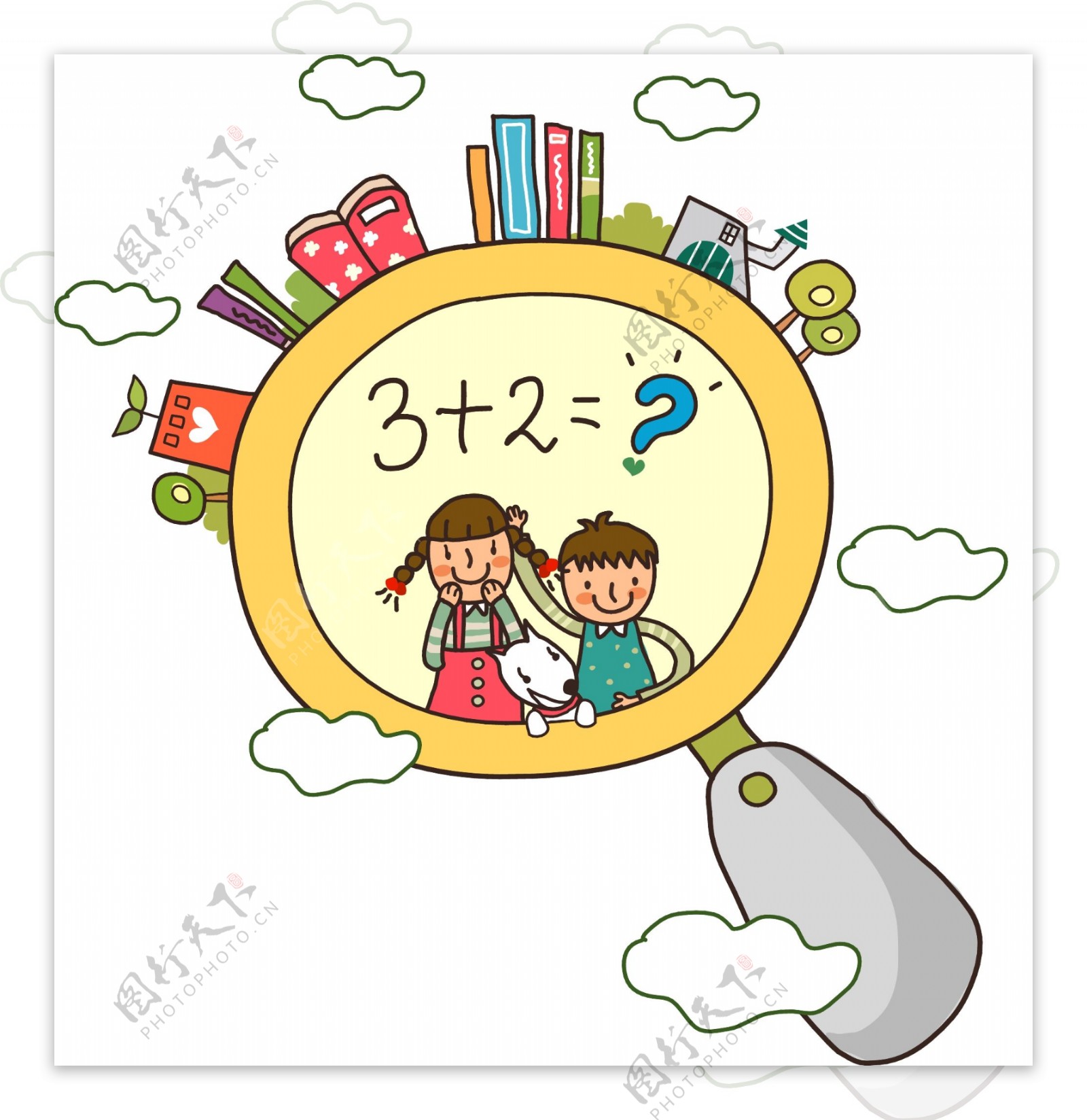 韩国儿童教育插画矢量图42