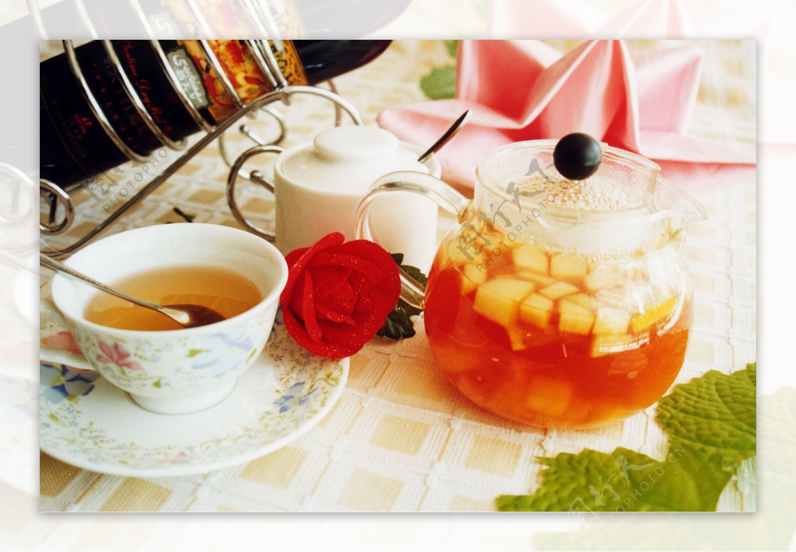 水果茶玫瑰花
