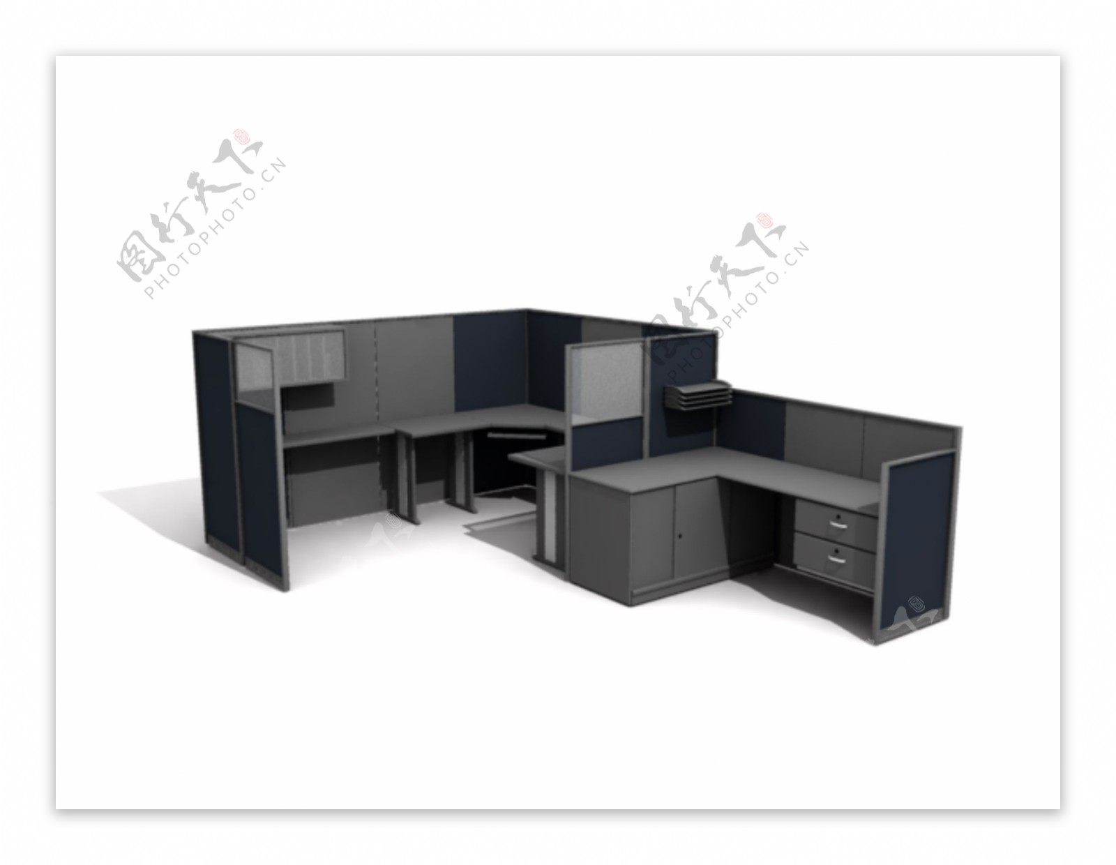 办公家具之办公单元0163D模型