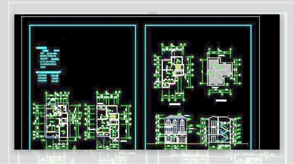 城镇农村简易别墅建筑施工设计图8x12