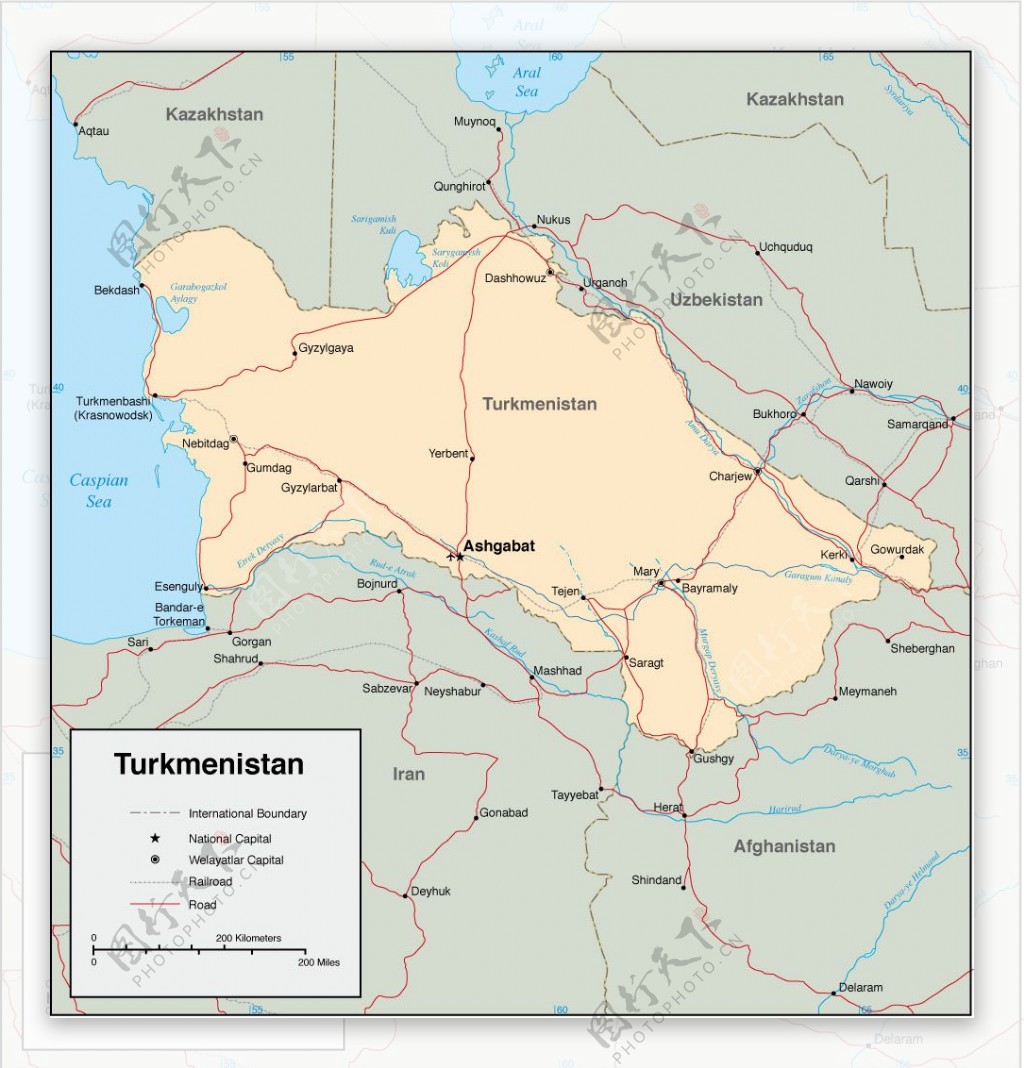 土库曼斯坦地图