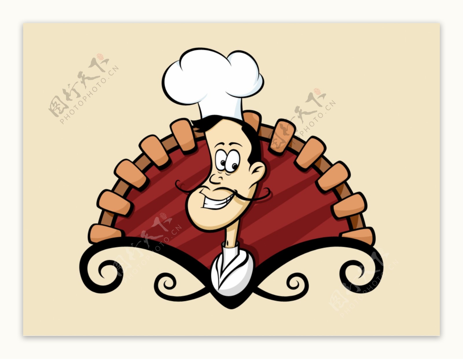 卡通厨师图标